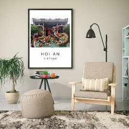 Póster Afiche de viajes, Hoi An Vietnam, Personalizable