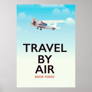 Póster Afiche de Viajes por Aire