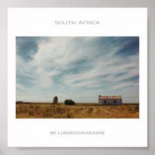Póster Afiche de viajes por carretera de Sudáfrica
