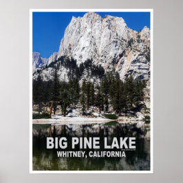 Póster Afiche de viajes por el lago Big Pine