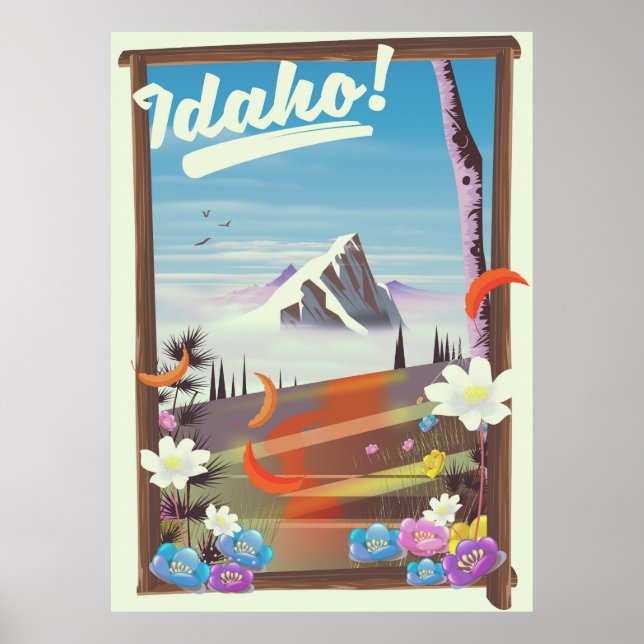 Póster Afiche de viajes por el paisaje (Frente)