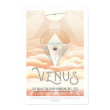 Afiche de viajes retro - Venus