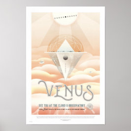 Póster Afiche de viajes retro - Venus