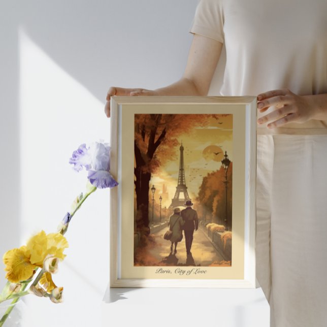 Póster Afiche de viajes, Romance en el personalizable de  (Subido por el creador)