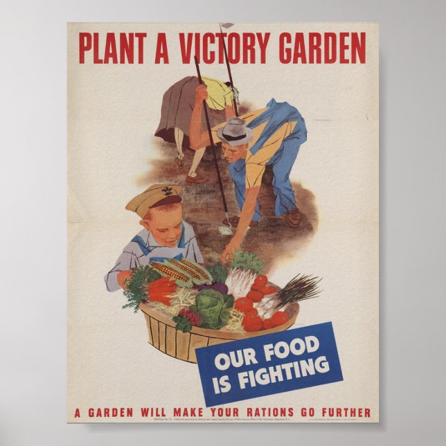 Póster Afiche de Victory Garden Vintage (Frente)