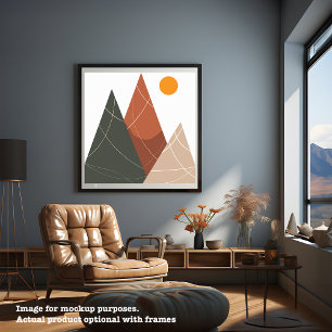 Póster Afiche de Wall Art Nordic Hills en el Día