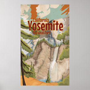 Póster Afiche de Yosemite vintage