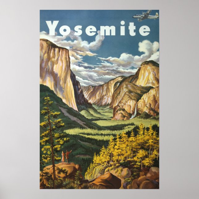 Póster Afiche de Yosmite Vintage (Frente)