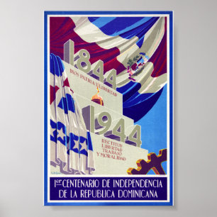 Póster Afiche del centenario de la cosecha en República D