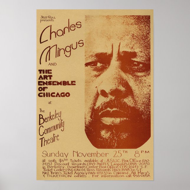 Póster Afiche del Festival de Jazz de Charles Mingus / Ar (Frente)