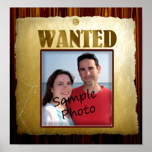 Póster Afiche del Viejo Oeste Buscado Vintage