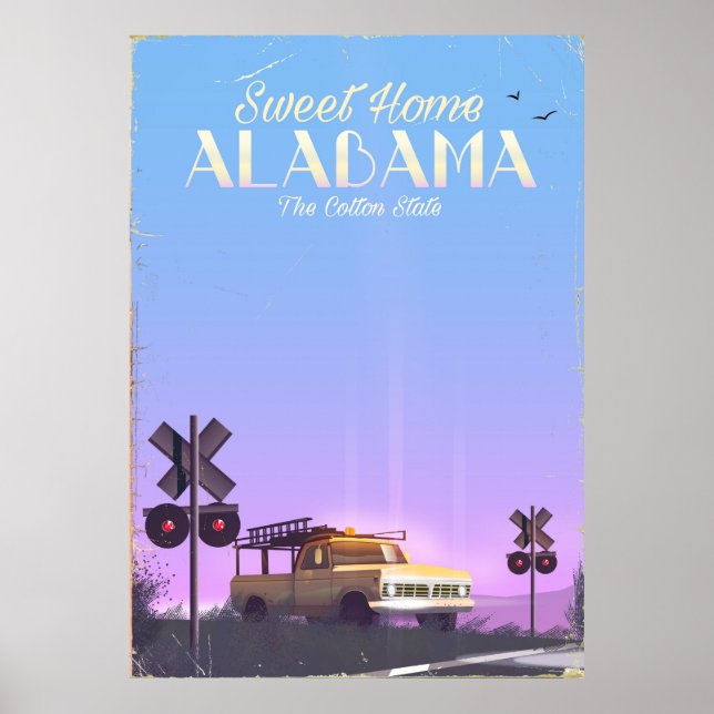 Póster Afiche "Dulce hogar" de Alabama Travel (Frente)