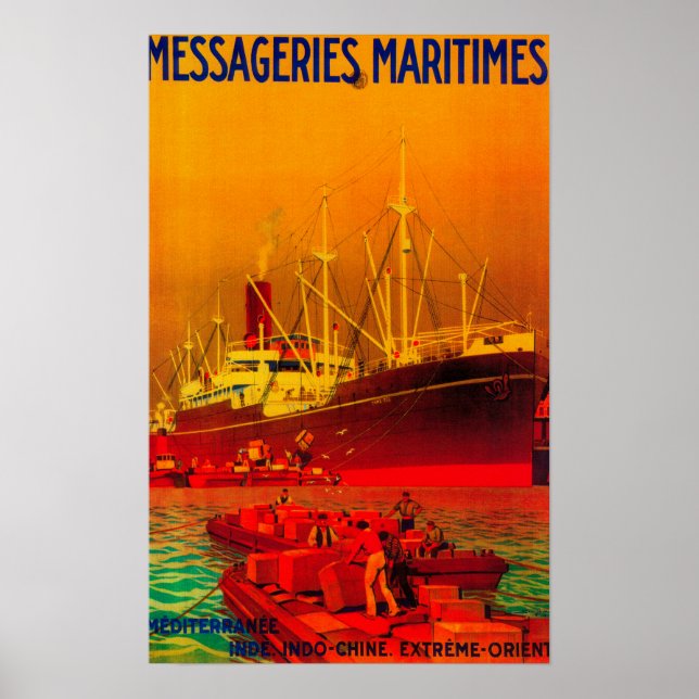 Póster Afiche maratoniano Maritimes VintageEurope (Frente)