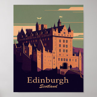 Póster Afiche Minimalista de Edimburgo