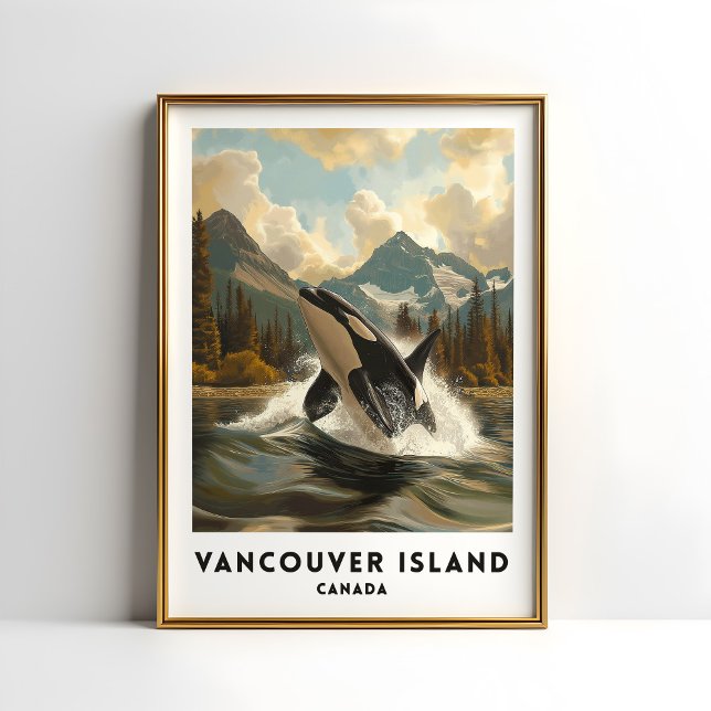 Póster Afiche Orca de viaje de la isla de Vancouver Canad (Subido por el creador)
