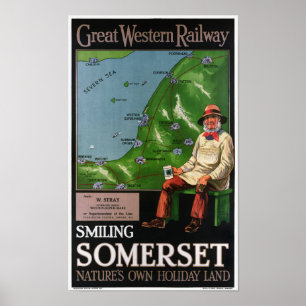 Póster Afiche original de Somerset en Reino Unido de 1940