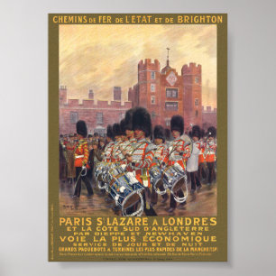 Póster Afiche París à Londres Vintage 1914