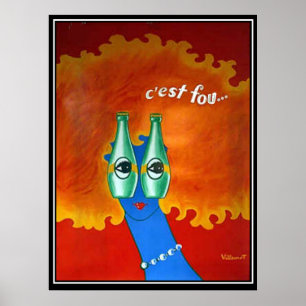 Póster Afiche retro funky vintage