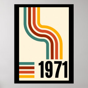Póster Afiche retro vintage de 1971