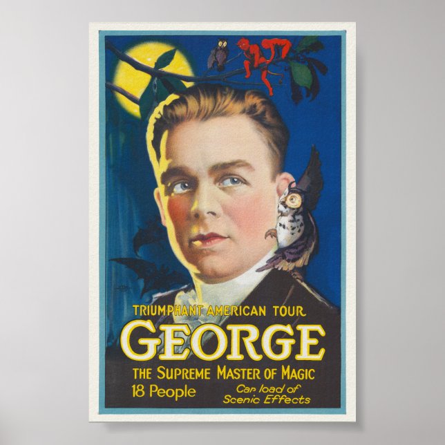 Póster Afiche triunfante del Tour Norteamericano George V (Frente)