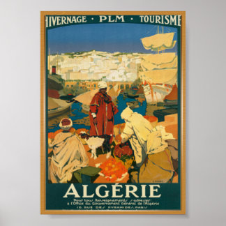 Póster Afiche Vintage de Algerie