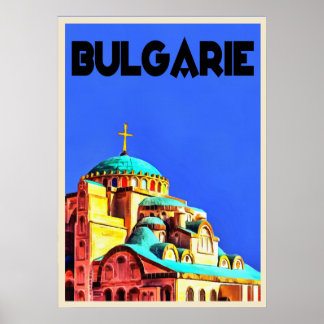 Póster Afiche vintage de Bulgaria