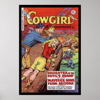 Póster Afiche vintage de cobertura de libro de historieta