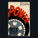 Póster Afiche vintage de Power Art Deco de los años 1930<br><div class="desc">Afiche vintage de Power Art Deco de los años 1930</div>