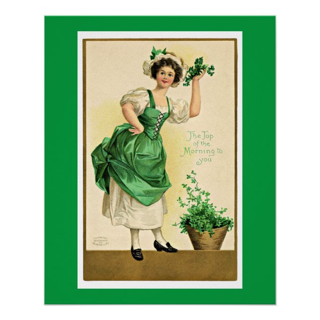 Póster Afiche vintage de St. Patrick (Anverso)