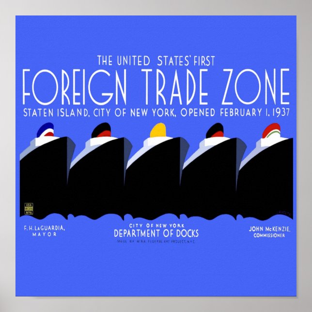 Póster Afiche vintage para cruceros (Frente)