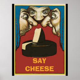 Póster Afiches de cosecha maloliente de queso