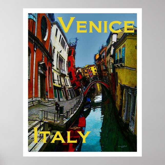 Póster Afiches de viaje iracundos - Venecia Italia (Frente)