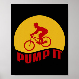 Póster Aficionado de la bicicleta de montaña Bombéalo Pis