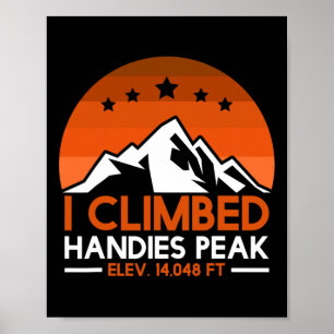 Póster Aficionado de la montaña Colorado Handies Peak Sen
