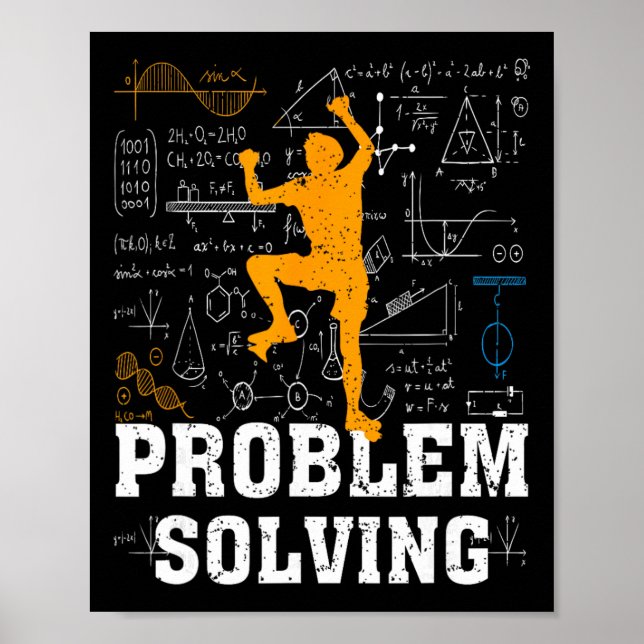 Póster Aficionado de las matemáticas de escalada en roca  (Frente)