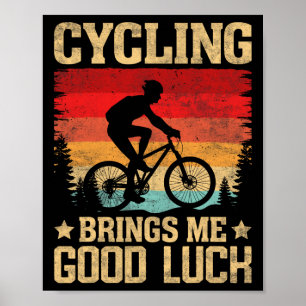 Póster Aficionado del ciclismo de montaña en bicicleta de