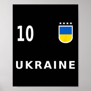 Póster Aficionado del Fútbol de Ucrania Número 10 # Diez