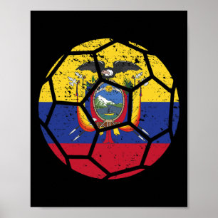 Póster Aficionados de Ecuador Bandera de Ecuador Jersey d