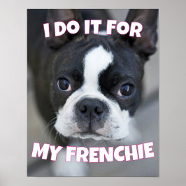 Póster Aficionados de Frenchie Bulldog Francés Mamá Papá 
