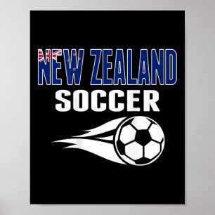 Póster Aficionados de Fútbol de Nueva Zelanda Jersey Apoy
