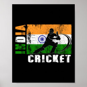 Póster Aficionados del críquet de la India Fans de críque