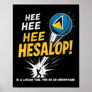 Póster Aficionados Divertidos de Cricket Hesalop Bandera
