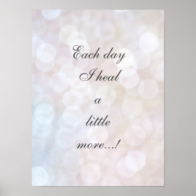 Póster Afirmación curativa (Frente)