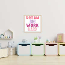 Afirmación de sueño de gran trabajo duro para niño