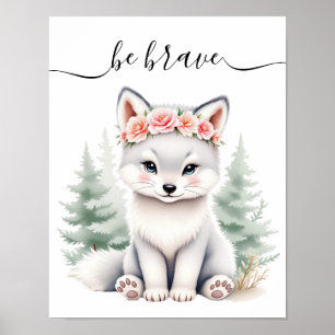 Póster Afirmación de valor para lactantes lobo de Woodlan