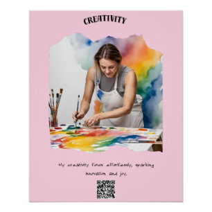 Póster Afirmación especial de creatividad e innovación