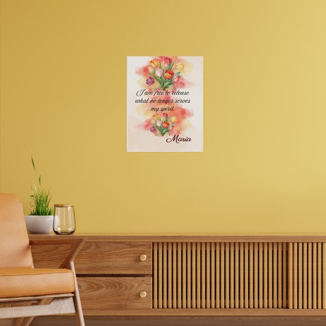 Póster Afirmación Fe: Estoy Libre Para Liberar  (Salón 2)