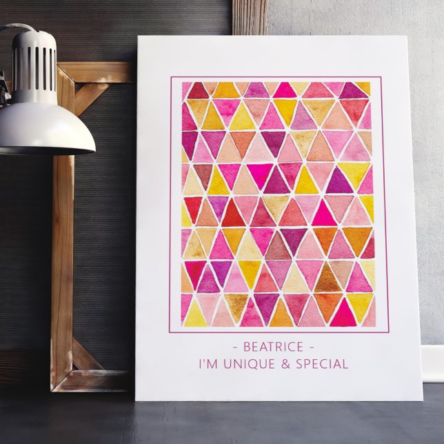 Póster Afirmación para niños Rojo Dorado Acuarela (Subido por el creador)