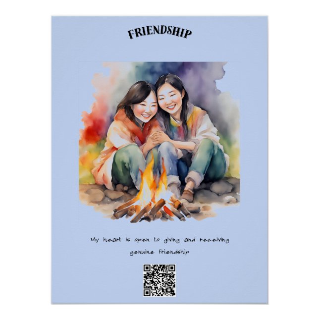 Póster Afirmación positiva de amistad (Anverso)