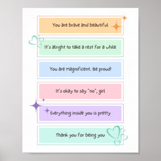 Póster Afirmación positiva diaria